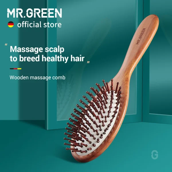 MR.GREEN Hair Brush Nature Wooden