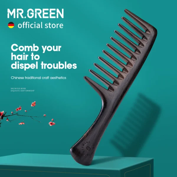 MR.GREEN Natural Wood Comb